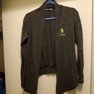 It works cardigan, charcoal